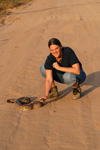 Sabine with <i>Boa constrictor</i>